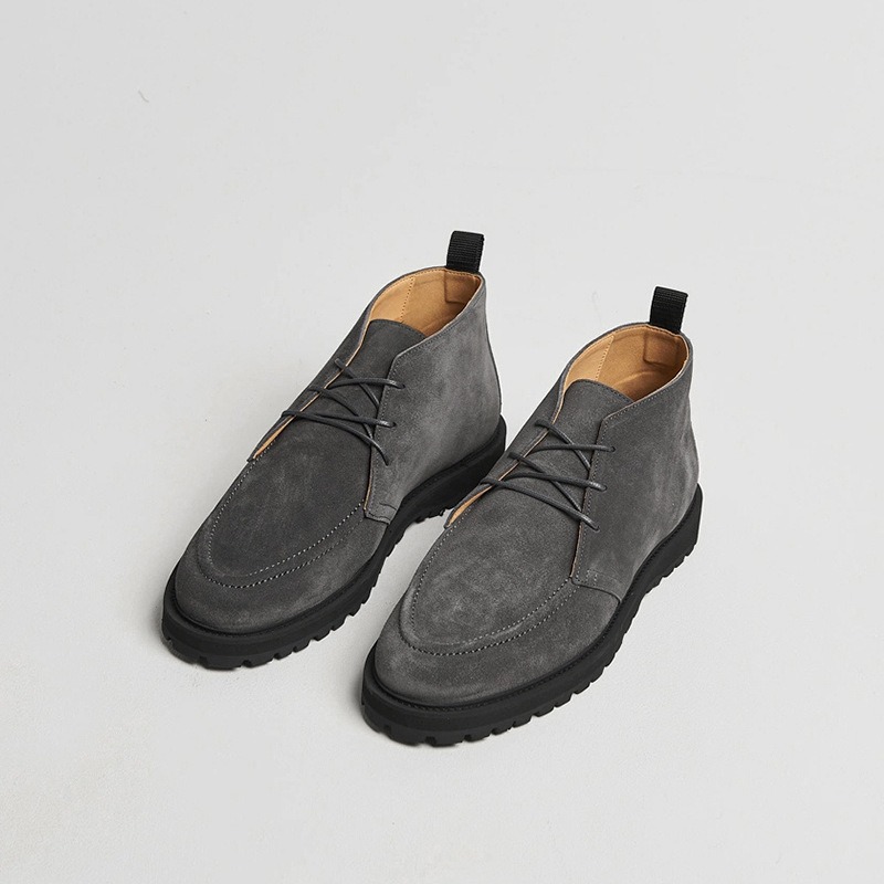 Leather Work Western - 디자이너 패션 하이탑 슈즈 남성 워크