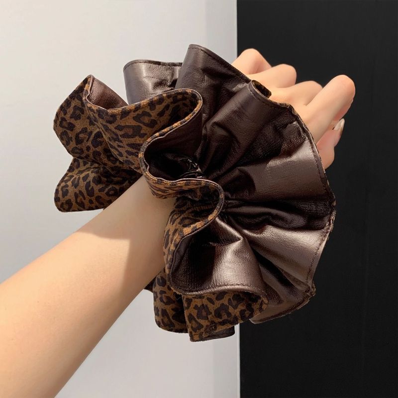 Leatherwork Pony - 1개 한국 스타일 갈색 레오파드 프린트