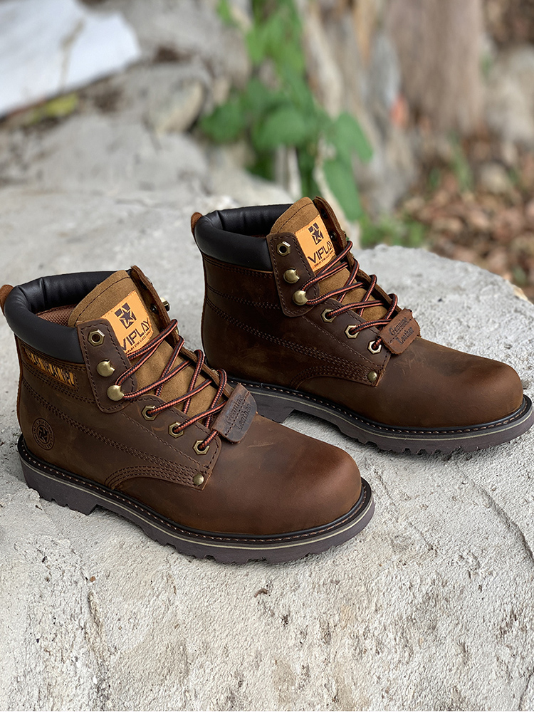 Leather Work Western - 남성용 진짜 가죽 부츠, 클래식 야외