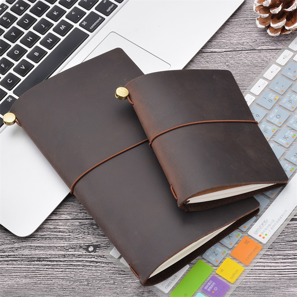 Leatherwork Books - 정품 가죽 여행자 노트 DIY 저널