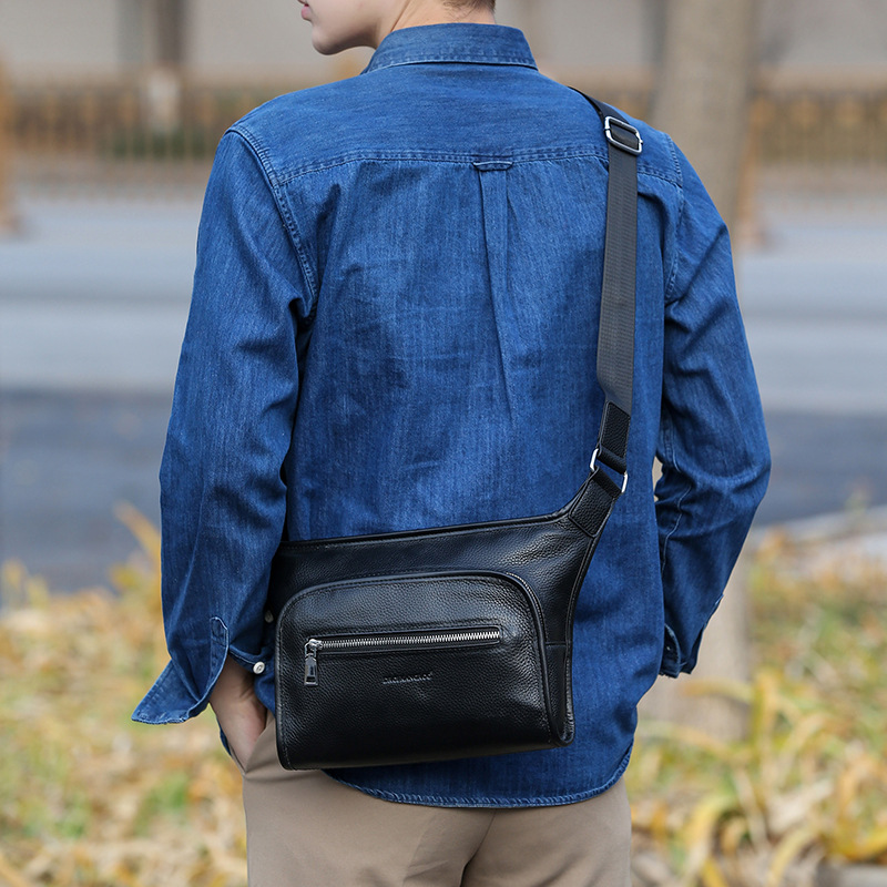 Leather Work Bag Mens - 남성용 가죽 새 상업용 방수 크로스백