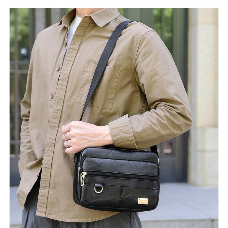 가죽 남성 슬링백 메신저 숄더 크로스백 대용량 핸드백  - Leather Work Bag Mens 리뷰 및 가격