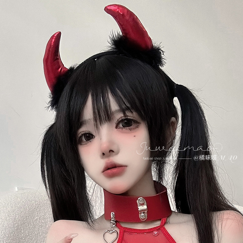 할로윈 작은 악마 코스프레 머리띠 블랙 레드 다크 스타 - Leatherwork Pony 리뷰 및 가격