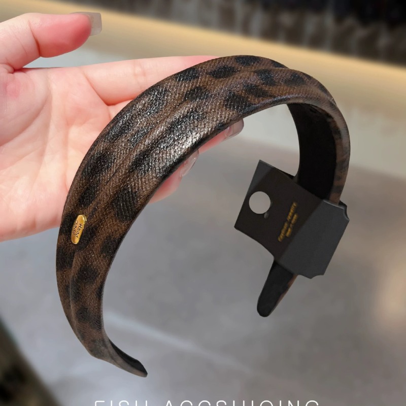 새로운 가을 겨울 레오파드 프린트 가죽 헤어밴드 하이  - Leatherwork Pony 리뷰 및 가격