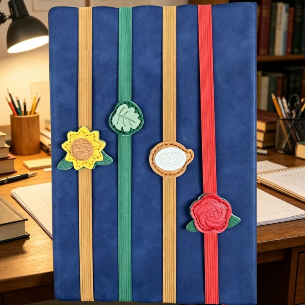 빈티지 탄성 밴드 가죽 북마크 분실 방지 다용도 PU  - Leatherwork Books 리뷰 및 가격