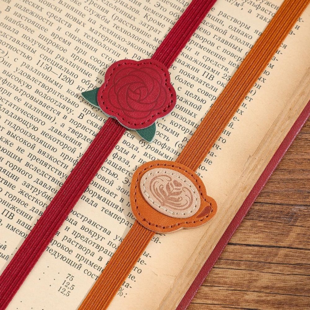 빈티지 탄성 밴드 가죽 북마크 분실 방지 다용도 PU  - Leatherwork Books 리뷰 및 가격