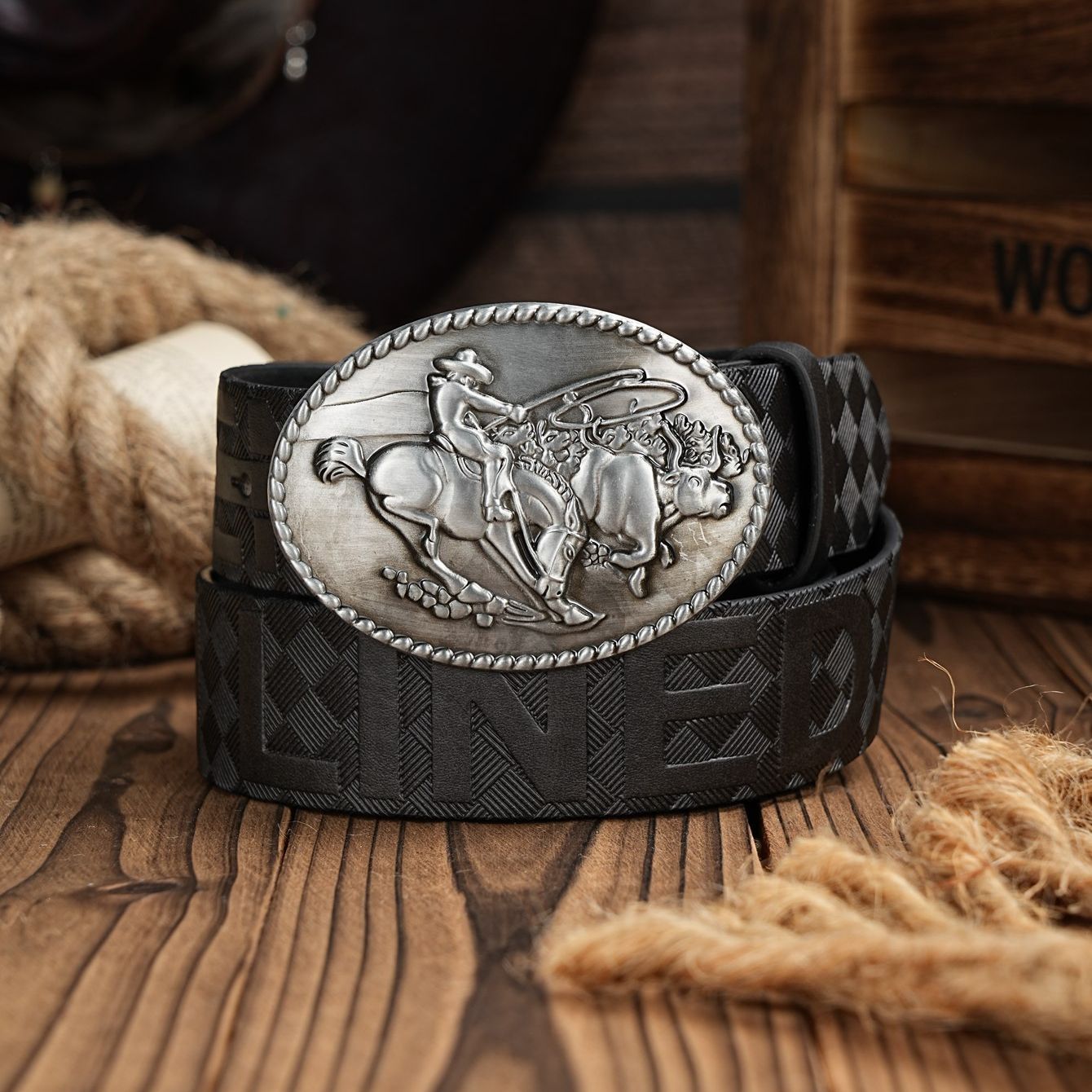 남녀공용 캐주얼 레트로 벨트 웨스턴 스타일! 금속 버클 - Leather Work Western 리뷰 및 가격