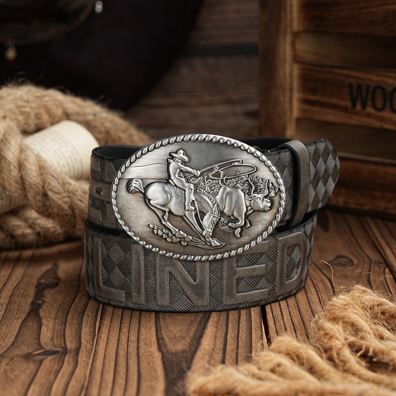 남녀공용 캐주얼 레트로 벨트 웨스턴 스타일! 금속 버클 - Leather Work Western 리뷰 및 가격