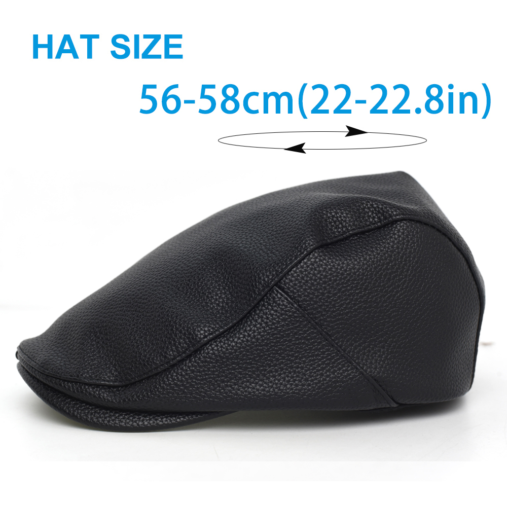 PU 뉴스보이 캡 남녀 가을 겨울 패션 두꺼운 따뜻한  - Leather Work Hat 리뷰 및 가격