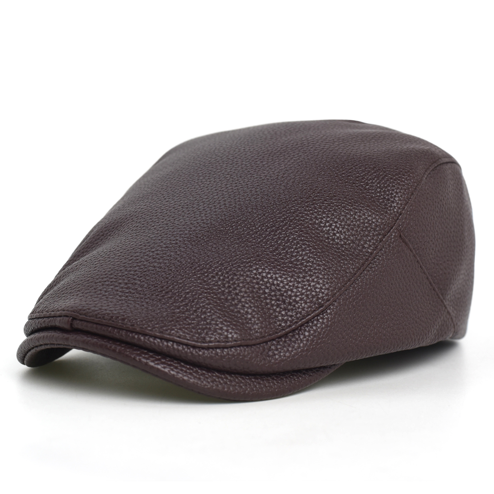 PU 뉴스보이 캡 남녀 가을 겨울 패션 두꺼운 따뜻한  - Leather Work Hat 리뷰 및 가격