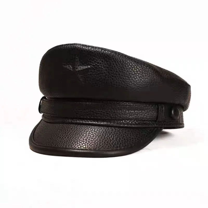 남자를위한 소설 육군 모자 남성 정품 가죽 Cowski - Leather Work Hat 리뷰 및 가격