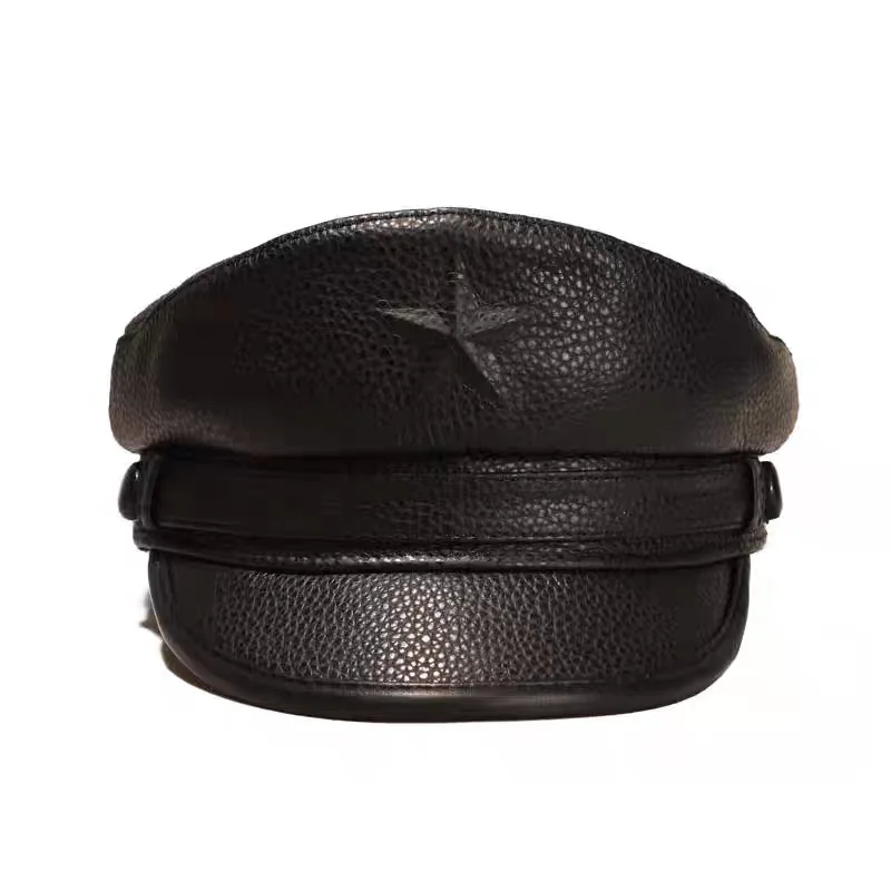 남자를위한 소설 육군 모자 남성 정품 가죽 Cowski - Leather Work Hat 리뷰 및 가격