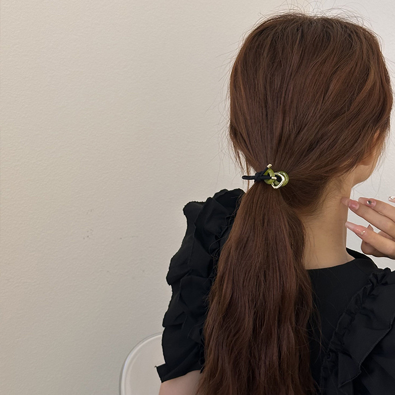 고급스러운 한국 스타일 포니테일 고탄성 헤어 로프 ~  - Leatherwork Pony 리뷰 및 가격