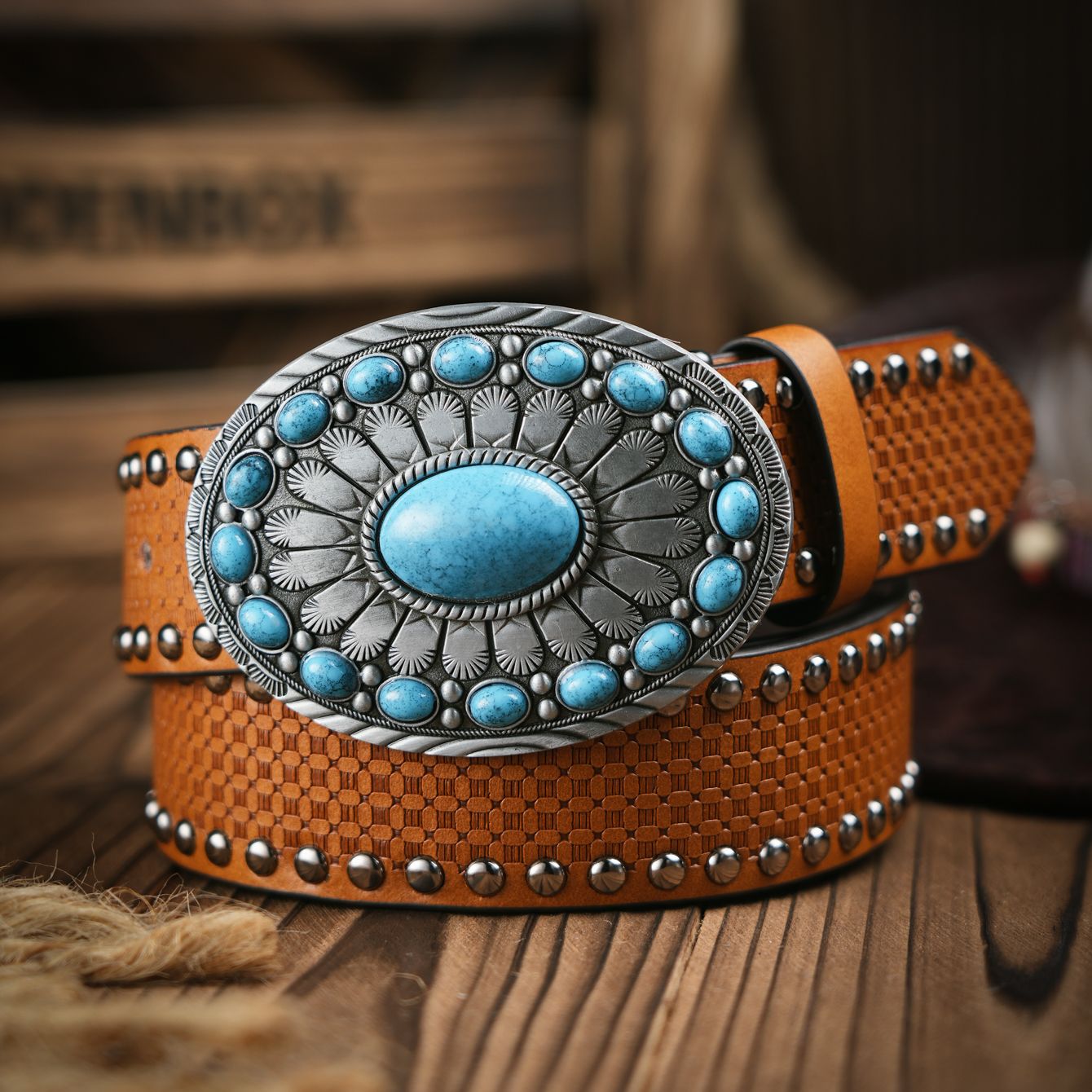 남녀공용 캐주얼 레트로 벨트 웨스턴 스타일! 금속 버클 - Leather Work Western 리뷰 및 가격
