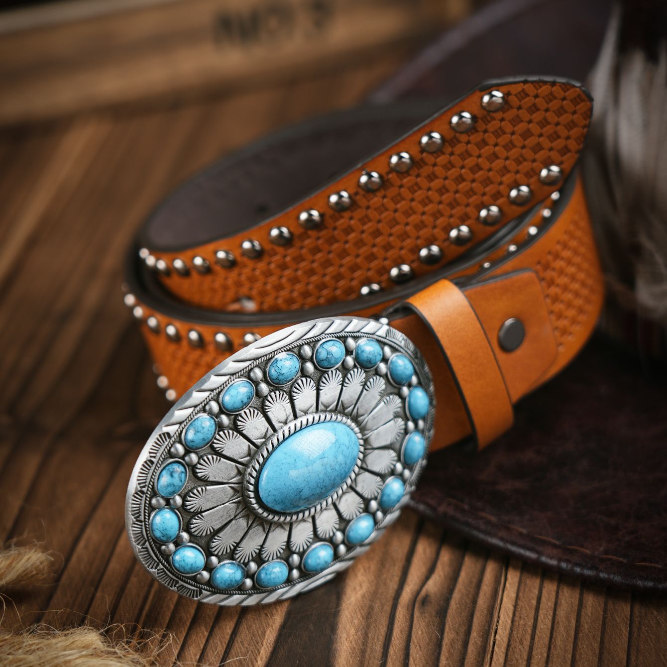 남녀공용 캐주얼 레트로 벨트 웨스턴 스타일! 금속 버클 - Leather Work Western 리뷰 및 가격