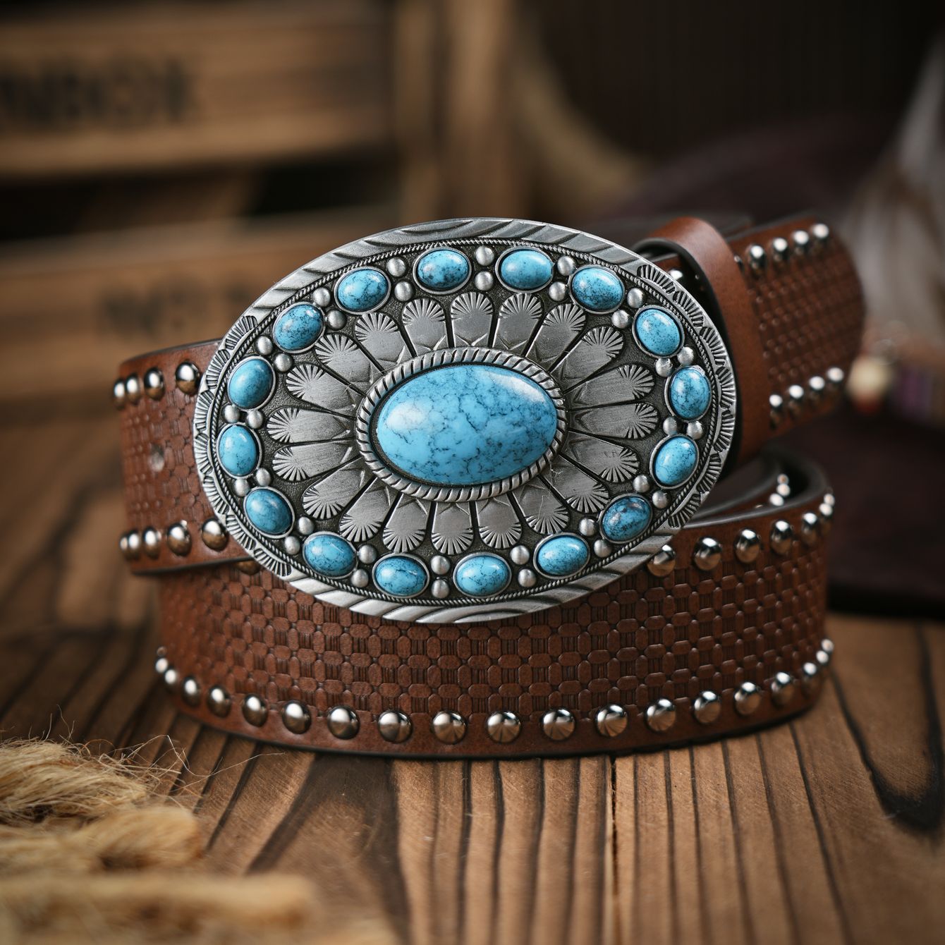 남녀공용 캐주얼 레트로 벨트 웨스턴 스타일! 금속 버클 - Leather Work Western 리뷰 및 가격