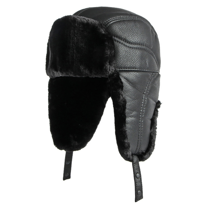 남성용 PU 가죽 러시아 모자, 두꺼운 방풍 겨울 모자 - Leather Work Hat 리뷰 및 가격