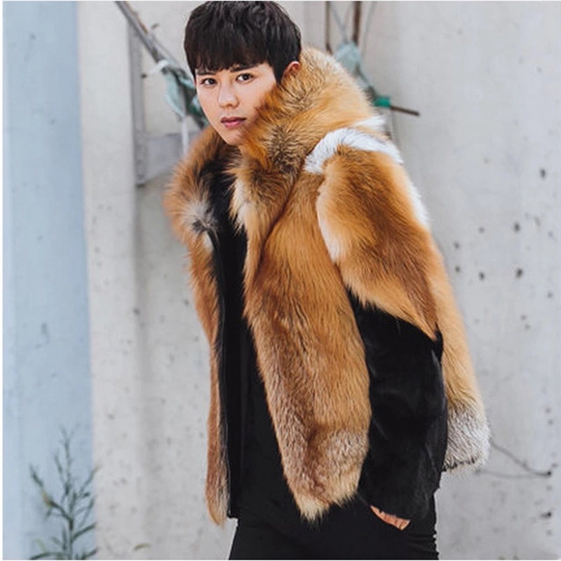 2026 남성 인조 모피 여우털 코트 숏 재킷 후드 코 - Leather Work Jacket With Hood 리뷰 및 가격