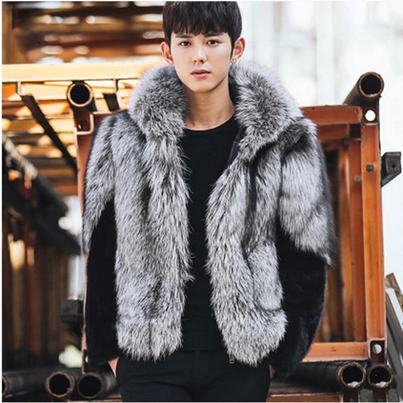 2026 남성 인조 모피 여우털 코트 숏 재킷 후드 코 - Leather Work Jacket With Hood 리뷰 및 가격