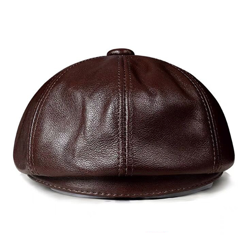 봄 새로운 정품 가죽 모자 모자 소 가죽 베레모 따뜻한 - Leather Work Hat 리뷰 및 가격