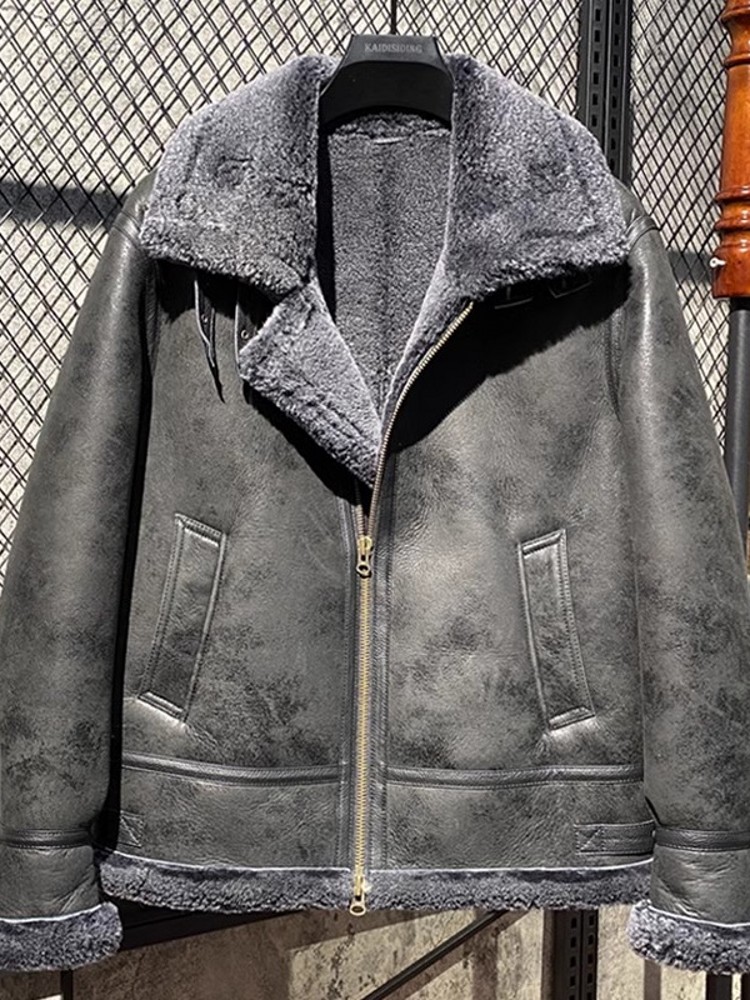 남성용 겨울 따뜻한 울 안감 양가죽 정품 가죽 재킷 후 - Leather Work Jacket With Hood 리뷰 및 가격