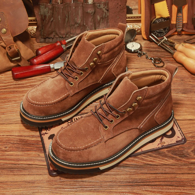 영국 스타일 미국 레트로 천연 가죽 작업 캐주얼 앵클  - Leather Work Western 리뷰 및 가격