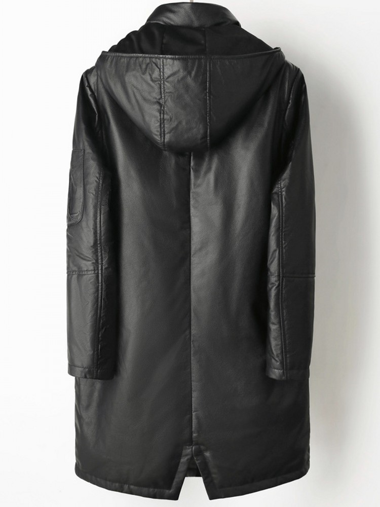 겨울 남성용 따뜻한 소가죽 진짜 가죽 다운 재킷 후드  - Leather Work Jacket With Hood 리뷰 및 가격
