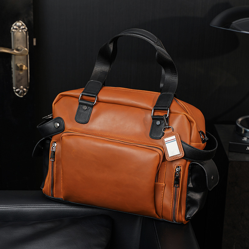 트렌디 남성 숄더백 레트로 럭셔리 크레이지 호스 가죽  - Leather Work Bag Mens 리뷰 및 가격