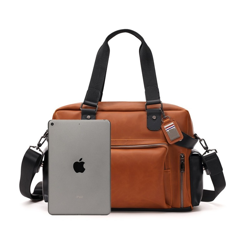 트렌디 남성 숄더백 레트로 럭셔리 크레이지 호스 가죽  - Leather Work Bag Mens 리뷰 및 가격
